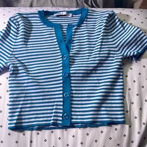 Blue crop top
